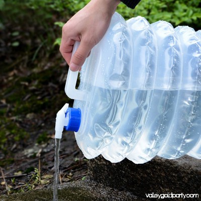 Outdoor Collapsible Foldable Water Container Camping Emergency Survival Water Storage Carrier Bag with Tap Volume:15L